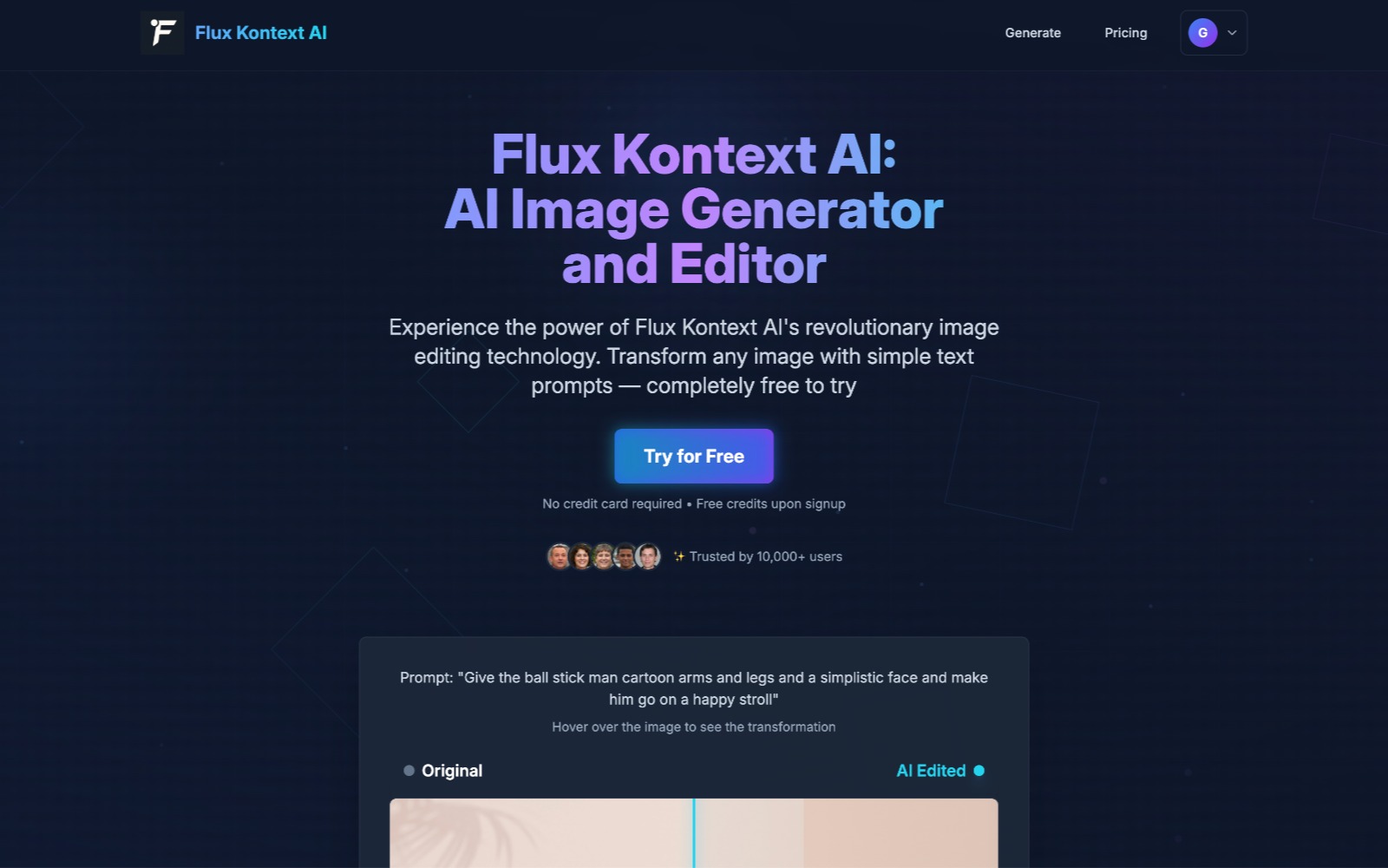 开发了一个基于 Flux Kontext 的 AI 图片生成和编辑工具站